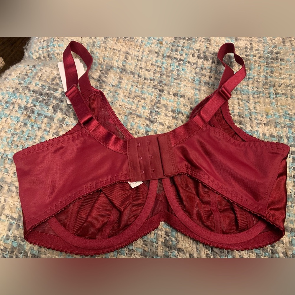 NWT Fit Fully Yours B2498 Carmen Deep Red Bra - Picture 4 of 4